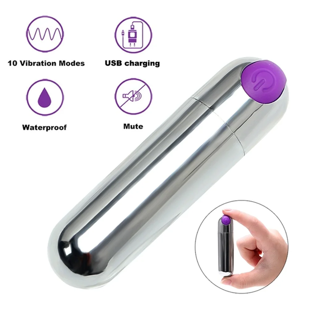 Mini Bullet Vibrator For Female Rechargeable Pocket Massager For Women Sex Toys